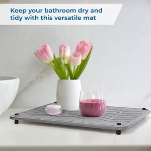 Tapis de séchage en pierre pour la maison, tapis de séchage en diatomite, pierre de séchage en diatomite, tapis de séchage pour comptoir de cuisine - Product Image 4