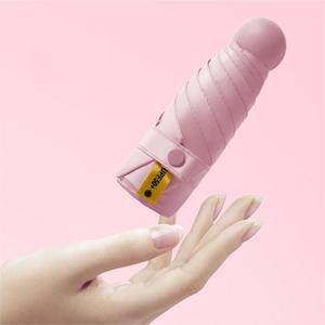 Mini Ombrello Tascabile Portatile Personalizzato con Logo, Pieghevole in Cinque Sezioni, Compatto con Protezione UV per Adulti, Copertura <span class=keywords><strong>Antipioggia</strong></span> e Antisola con Custodia a Capsula - Product Image 6