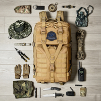 Sac à dos tactique MOLLE 45L unisexe, imperméable, antivol, modulaire, en Oxford 1000D, pour le camping, la randonnée, le trekking, la chasse