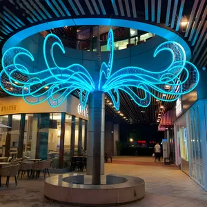 2024 야외 휴일 이벤트 거리 도시 장식 3D LED 모티 라이트