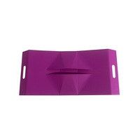 Vente en gros Boîte d'emballage triangulaire pliante simple et avancée portable rose violet pour emballage cadeau