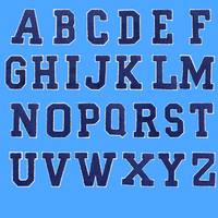 Vente en gros de patchs thermocollants en chenille de 12,5 cm de haut, rouge, rose, bleu, noir, jaune, lettres de l'alphabet A-Z, patchs thermocollants