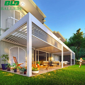 Pergola a Parete 6x7m in Alluminio con Copertura a Lamelle Orientabili <span class=keywords><strong>Fai</strong></span>-<span class=keywords><strong>da</strong></span>-<span class=keywords><strong>Te</strong></span> per Patio - Product Image 1