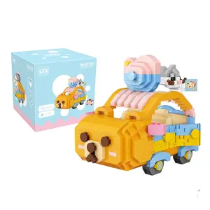 LOZ micro partículas superventas bloque de construcción Little Bear Car 1000 Uds patchwork juguete de moda regalo para niña