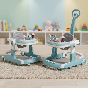 Passeggino 3-in-1 di Lusso Regolabile con Ruote Girevoli e Seduta per Bambini dai 6 Mesi in su, Sedia per Imparare a Camminare - Product Image 1