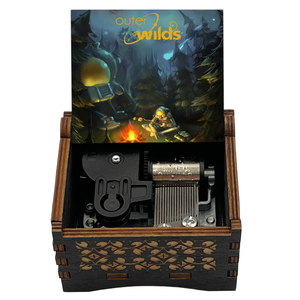 Boîte à <span class=keywords><strong>musique</strong></span> en bois Game Outer Wilds, 18 notes, mouvement musical à remonter 'Travelers' Encore', cadeau spécial et mignon <span class=keywords><strong>pour</strong></span> <span class=keywords><strong>l</strong></span>'<span class=keywords><strong>anniversaire</strong></span> des amis - Product Image 1