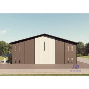 Cobertizo de <span class=keywords><strong>iglesia</strong></span> de metal con estructura de acero de bajo costo edificios prefabricados <span class=keywords><strong>casa</strong></span> - Product Image 2