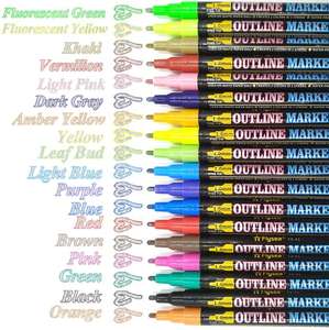 12 Colors Self Outlined <b>Marker</b> Pen for Highlight - Product Image 3