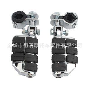 Zuqing Motorcycle Footrest <b>Bracket</b> FR122 Chrome <b>Black</b> Harley Davidson Fit - Product Image 3