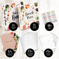 Maßgefertigter 8,5x11 4x6 Zoll Familien-Küchen-Kochkarten-Notizbuch-Journal-Aktenordner Ringbuch Dokumentenorganizer Rezeptbuch