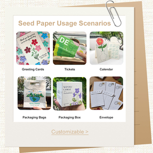 Papel de semilla de flor plantable con infusión de lavanda a granel, papel de semilla conmemorativo, A4 hecho a mano reciclado para regalos de aromaterapia - Product Image 6