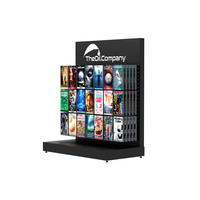 Librairie moderne Présentoir pour cartes de vœux Présentoir de comptoir en métal en gros Porte-cartes cadeaux Présentoir de table pour cartes de vœux
