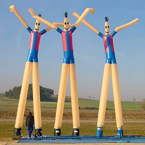 7 מטרים 2 רגליים גבוהה רקדנית אוויר מתנפחת עם לוגו מותאם אישית כדי להיות צבוע לפרסום חוצות פעילויות