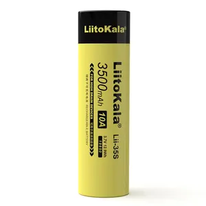 ליטוקולה Lii-35S 18650 10A סוללת ליתיון יון 3.7v 3500mah סוללת ליתיום נטענת למכשיר פנס אופניים חשמליים