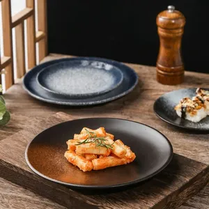 Assiette à dîner circulaire créative <span class=keywords><strong>de</strong></span> style japonais poterie <span class=keywords><strong>de</strong></span> 6/8/10 pouces pour le <span class=keywords><strong>restaurant</strong></span> <span class=keywords><strong>de</strong></span> service <span class=keywords><strong>de</strong></span> fruits <span class=keywords><strong>de</strong></span> Steak <span class=keywords><strong>de</strong></span> <span class=keywords><strong>Dessert</strong></span> <span class=keywords><strong>de</strong></span> ménage 20 pièces - Product Image 2