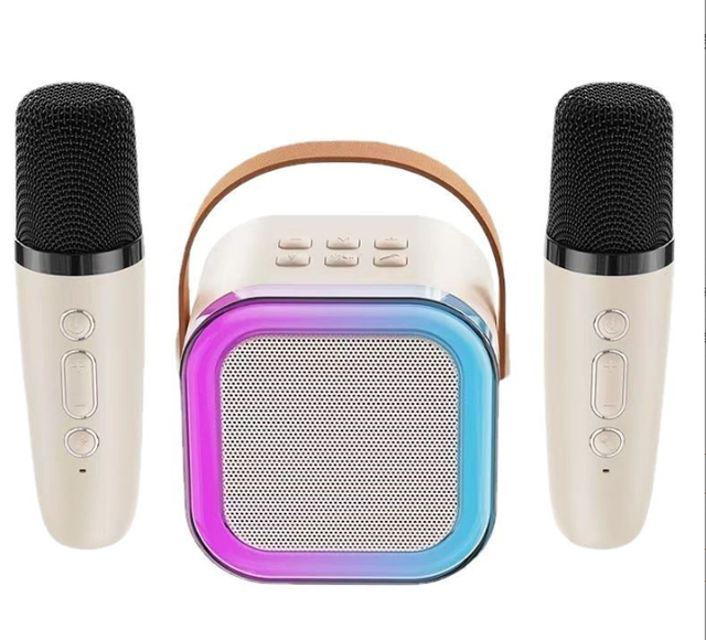 K12 Karaoke Machine Speaker System with 2 Microphones Singing and Dancing Christmas Toys Christmas Gift for Children