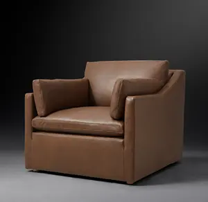 Sassanid OEM Zeitgenössisches britisches Design Luxus Wohnzimmer Set Slope Arm Leders ofa Stuhl