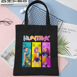 Anpassbare Demon Hunters Pattern Tote Canvas Bag Modische personal isierte Umhängetasche für wieder verwendbare Damen reisen - Product Image 1