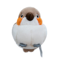 Peluche Perroquet Moelleuse 11cm, Jouet en Peluche Oiseau Kawaii Mignon, Mini Peluche Ronde Douce au Design Réaliste pour la Vente en Gros