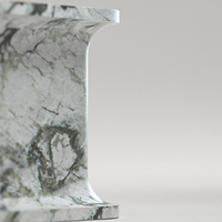 Table console haut de gamme en marbre pour maison de rêve, design artistique intégré, forme cintrée, pour entrée de villa de luxe