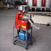 Machine à décortiquer le riz avec moteur et engrenage |   2,2 kW, capacité de 200 kg/h, 220 V pour les petites exploitations agricoles |   Élimination des coques de riz et polissage du riz