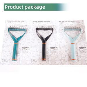 Spazzola per Toelettatura Animali Domestici, Strumento per Rimuovere Peli e Sottopelo, Rastrello per Cani e Gatti - Product Image 3