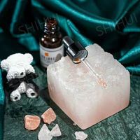 SH STONE Design moderne marbre décor à la maison poli diffuseur de pierre de sélénite pour aromathérapie parfum huile diffuseur de pierre de lave