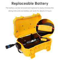 Compresseur d'air électrique flottant DIDEEP pour la plongée, en matériau PP, 180W/240W, jaune/vert, logo personnalisé, accessoires de plongée et de natation
