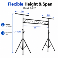 Système de treillis robuste pour éclairage DJ, support trépied métallique de 80 kg pour projecteurs PAR et têtes mobiles de scène