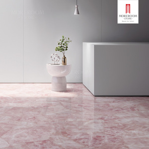Losa de Porcelana <span class=keywords><strong>Rosa</strong></span> Cristal de 2800x1200mm para Pared y Suelo, Acabado Brillante Pulido, Piedra Sinterizada de Ónix <span class=keywords><strong>Rosa</strong></span> Vitrificado para Villa - Product Image 3