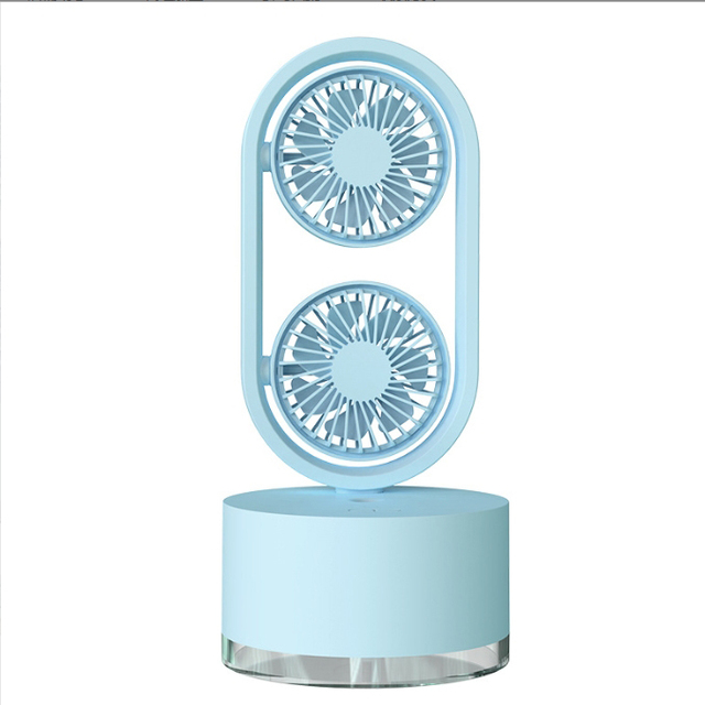 Wholesale Rechargeable Electric Fan Portable Table Home Cooling Battery Double-Headed Tower Circulator Desktop Air Conditioner