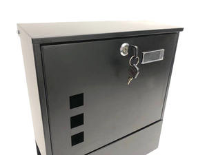 Color Negro periódico <span class=keywords><strong>de</strong></span> Metal moderno hogar buzón montado en la pared con las llaves <span class=keywords><strong>de</strong></span> <span class=keywords><strong>correos</strong></span> <span class=keywords><strong>carta</strong></span> Caja Postal <span class=keywords><strong>de</strong></span> - Product Image 2