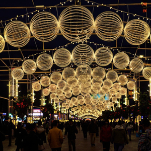 Treo ngoài trời 3D trên đường phố arge giáng sinh Neon dấu hiệu chéo Đường dẫn 2D họa tiết trang trí ánh sáng cho ngày đầu năm mới - Product Image 1