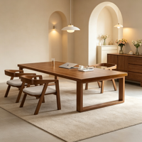 Bureau Ergonomique en Bois Massif Nordique de Grande Taille pour Salon, Bureau, Étudiant - Design Écologique