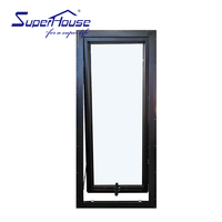 Ventanas de Aluminio con Rotura de Puente Térmico Certificadas para Impacto de Huracanes en Miami, Florida, Superhouse, Ventana Abatible de Triple Vidrio