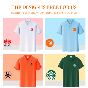 Polo <span class=keywords><strong>de</strong></span> Travail Personnalisé à Manches Courtes Logo Brodé Coupe Ample T-Shirt Tricoté pour Entreprise Groupe <span class=keywords><strong>Culture</strong></span> d'Entreprise Motif - Product Image 2