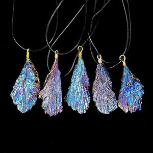 Vente en gros de pendentif Aura Black <span class=keywords><strong>Tourmaline</strong></span> Charm Wrap Aura Black Kyanite Aura Black Kyanite pour cadeau - Product Image 2