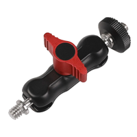 Pince à tête sphérique rotative avec 1/4 pouces-20 pince à tête sphérique à filetage pour GoPro DSLR caméra moniteur lumière LED Microphone