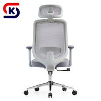 Chaises de bureau de luxe OEM/ODM, chaise de direction ergonomique en maille pivotante, chaise de bureau à dossier haut pour l'étude et le travail