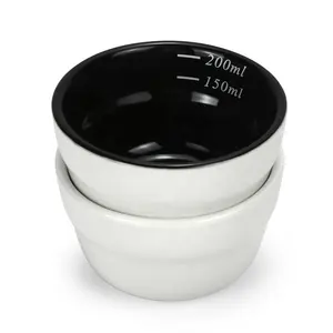 도매 재고 커피 콩 그릇 세라믹 측정 컵 숟가락 커피 컵 그릇