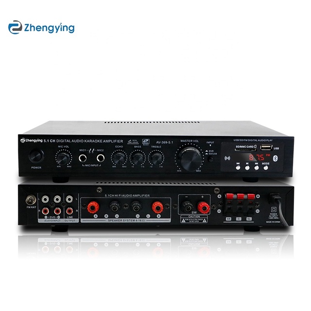 Hot Sales LDZS 5.1 Channel Ktv Home Theatre System 2 Mics Input Speaker Mixer Professional Audio Stereo Amplifiers