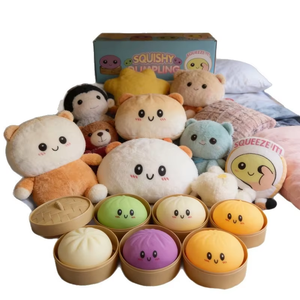 ของเล่นคลายเครียด ดีไซน์ขนมปังนึ่ง หลายสี แสดงอารมณ์น่ารักและตลก เหมาะสำหรับเป็นของเล่นยามว่าง - Product Image 4