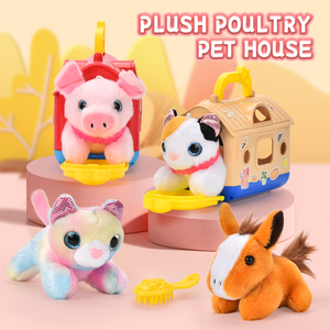 Maison <span class=keywords><strong>pour</strong></span> animaux de compagnie mignonne en peluche de volaille prenant soin du <span class=keywords><strong>chien</strong></span> de porc de cheval de bétail de compagnie avec le matériel amical - Product Image 2