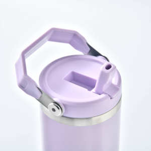 USA Warehouse for Modern Flip Top <b>Straw</b> Tumbler Leak Resistant <b>Stainless</b> <b>Steel</b> <b>Water</b> <b>Bottle</b> Handle Neon Colors Sublimation - Product Image 4