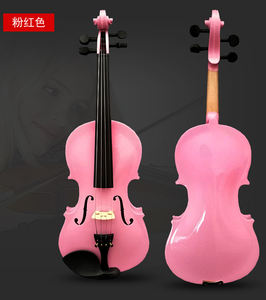 Adultos Crianças Iniciantes e Estudantes Praticam Tocando Violinos Rosa e Branco - Product Image 4
