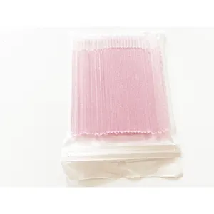 Long 10cm (Tip diameter 2.5mm/2.0mm/1.2mm) 100pcs/ bag applicator brushes Pink Plastic Hot selling Manufacturers