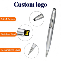 Clé USB promotionnelle en forme de stylo avec pointe tactile, logo personnalisé, clé USB en forme de stylo avec écriture fluide au toucher