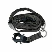 Laisse tactique pour chien K9 personnalisable Rotation à 360 degrés avec pince grenouille en nylon réglable sans traction chien pour l'entraînement à la marche des chiens