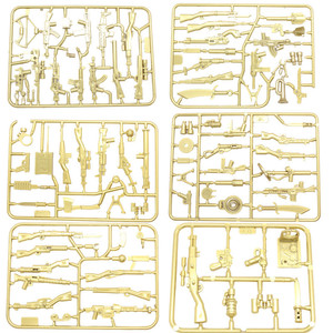 Kits d'accessoires pour mini-armes Moc, jouets de construction pour équipe SWAT, équipement <span class=keywords><strong>militaire</strong></span> de style Seconde Guerre mondiale, ensemble de blocs de construction - Product Image 1