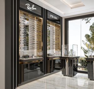 Vetrina Moderna Ecologica in Legno per Orologi e Gioielli con Illuminazione LED - Espositore in Vetro Personalizzabile Resistente, Produzione Diretta - Product Image 3